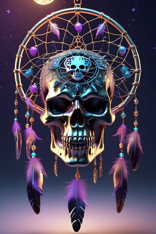 Skull Dream Catcher