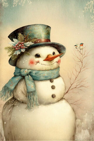 Charming Winter Snowman ☃️❄️
