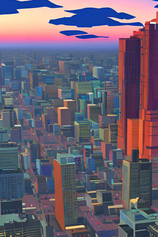 Sunset City Drawing