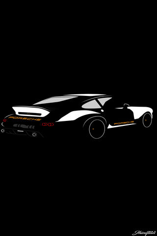 Sleek Porsche Silhouette 🚗✨