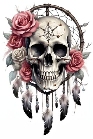 Skull Dream Catcher