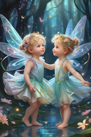 Sweet Dancing Toddler Fairies 1