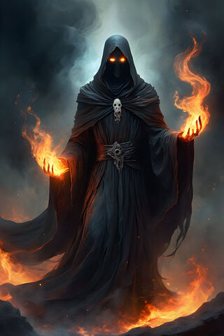 Scarry Ghost In Fire