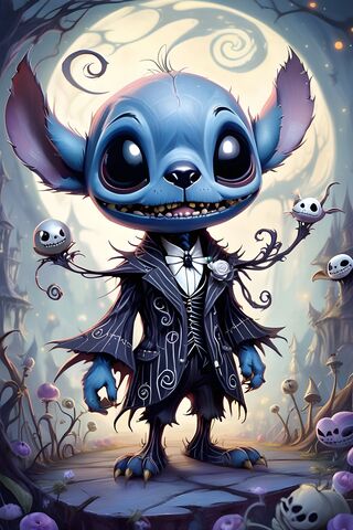 Stitch As Jack Skellington