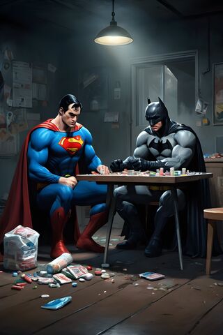 Superman and Batman Sad