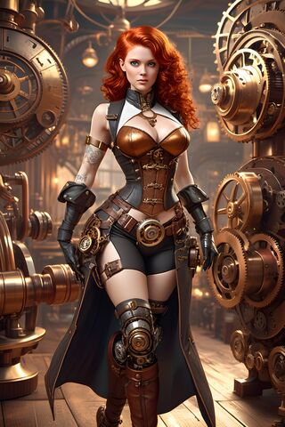 Steampunk Redhead