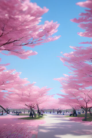 Enchanted Cherry Blossom Path 🌸✨