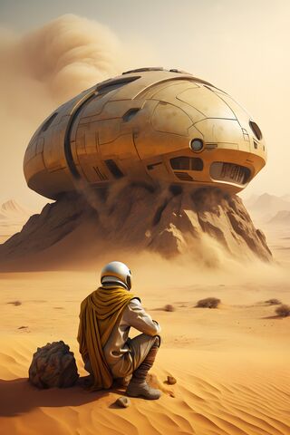 Spaceship Crashed In The Desert