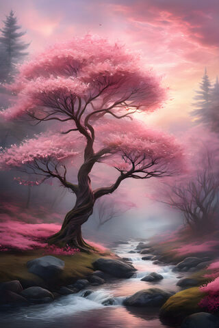 Sunrise Smokey Pink Dogwood Tree