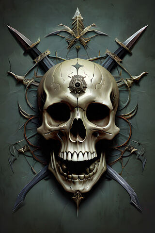 Dark Elegance: The Skull and Swords