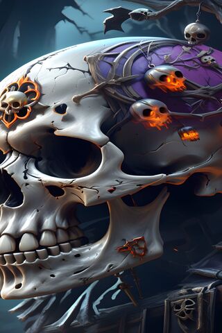 Spooky Skull Art 🎃💀
