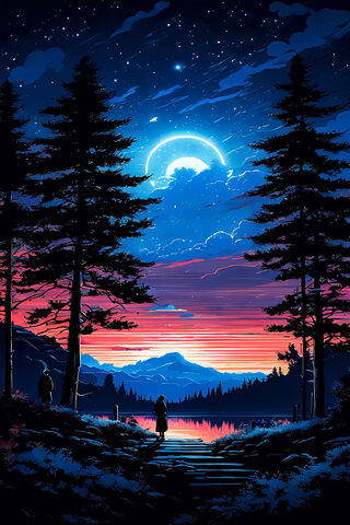 Enchanted Twilight 🌌🌲