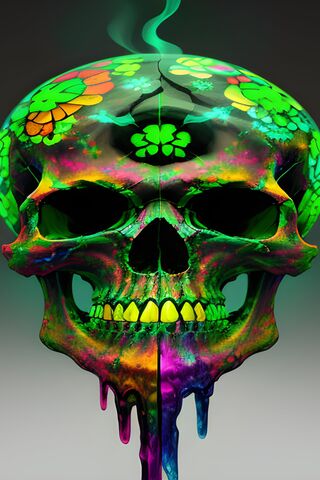 Vibrant Skull Art 🎨💀
