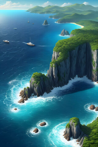 Serene Coastal Escape 🌊🏞️