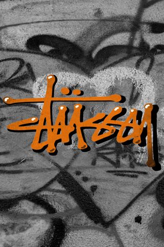 Urban Vibes: Stussy Graffiti in Bold Orange 🎨✨