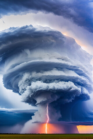 Nature's Fury: The Supercell Thunderstorm Unleashed 🌩️⚡