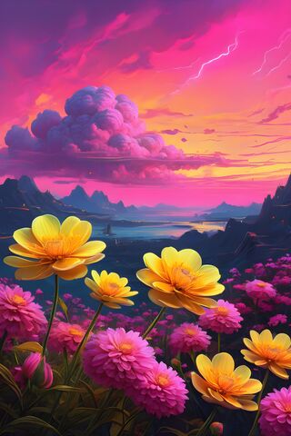 Summer Neon Sky