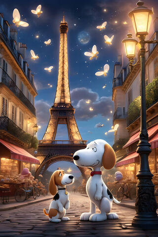 Snoopy Friends In Paris