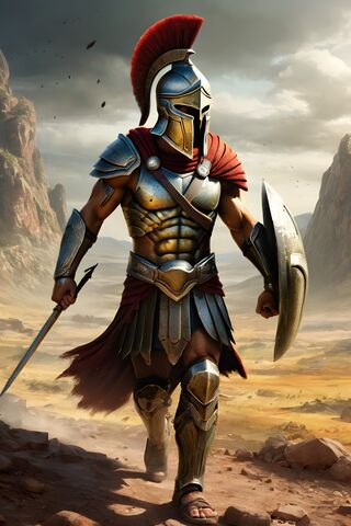 Epic Spartan Warrior in..