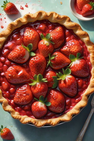 Delicious Strawberry Pie 🍓🥧