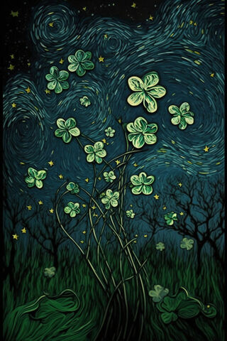 Starry Clover Night 🌌🍀