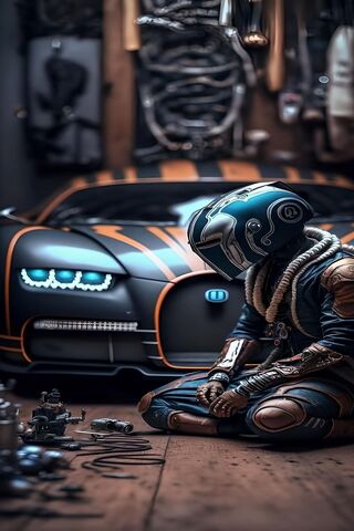 The Mechanic's Dream: A Futuristic Encounter 🚗🔧