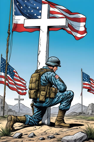 Soldier Kneeled At The ..