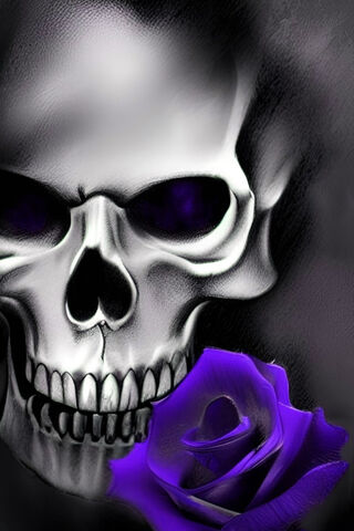 Dark Elegance: Skull and Rose 🌹💀