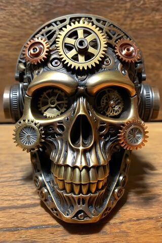 Steampunk Skull with Ge..