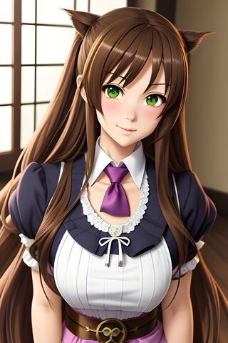 Charming Catgirl in a C..
