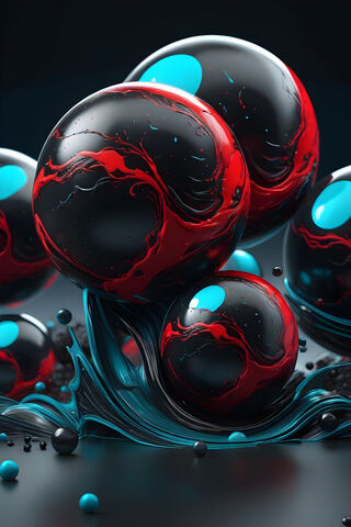 Spheres Splash Flow