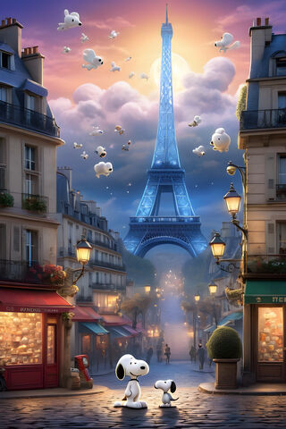 Snoopy Makes A Friend In Paris