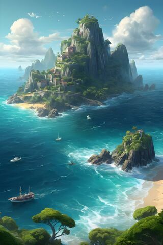 Sea In Night
