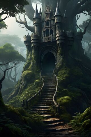 Stone Castle On A Cliff