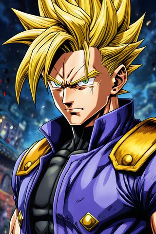 SSJ Trunks JJBA Art Style