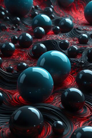 Spheres In Abstract Water