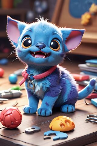 Adorable Blue Pup in a ..
