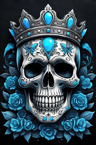 Skull Crowned Blue