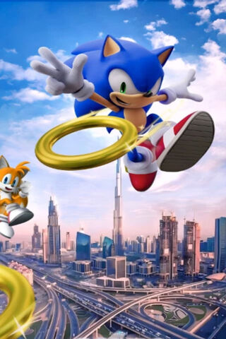 Sonic and Tails Soar Above the City! 🌆🏃‍♂️💨