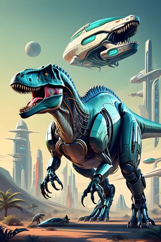 Futuristic Dino Encounter 🦖✨