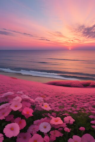 Dreamy Sunset Over Pink..