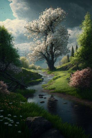 Blossoms of Spring: A Serene Awakening 🌸🌿