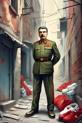 Stalin Chillin In An Alley