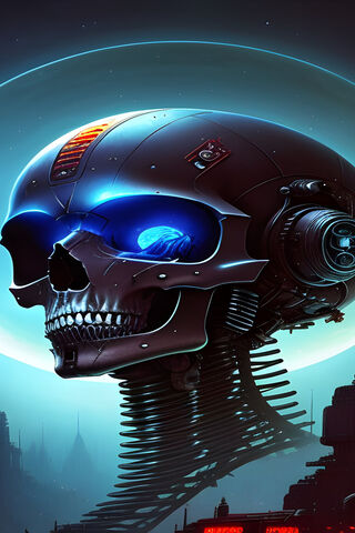 Futuristic Cyber Skull ..