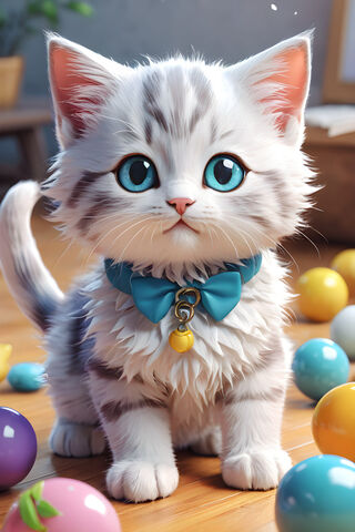 Adorable Fluffy Kitten ..