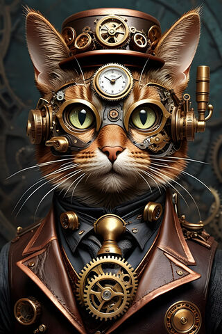 Gears and Whiskers: The Steampunk Feline