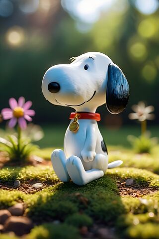 Cheerful Snoopy in a Flower Garden 🌼🐶