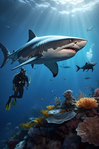 Underwater Adventure: Shark Encounter 🦈🌊