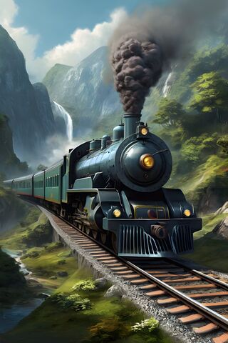 Majestic Steam Train Ad..