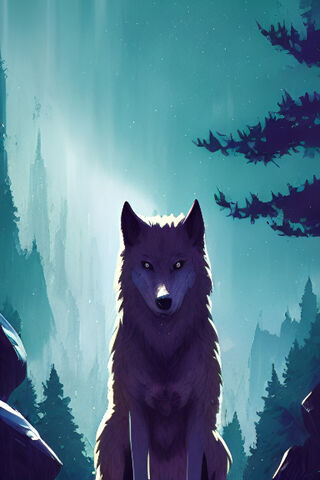 Mystical Wolf in the Moonlight 🌕🐺